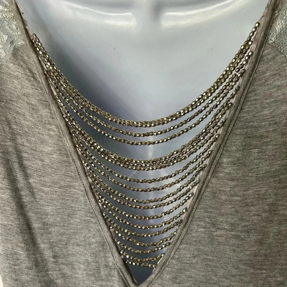 Harley Davidson Soul Of The Road tee gray embellished chain back Size XL - Picture 5 of 9